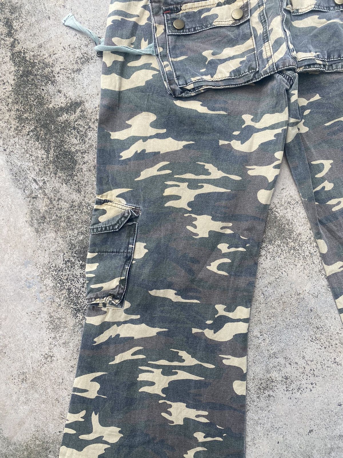 If Six Was Nine × Japanese Brand Flare Jeans Camo Cargo Bondage Bush Pants Low Rise Size US 29 - 18 Thumbnail