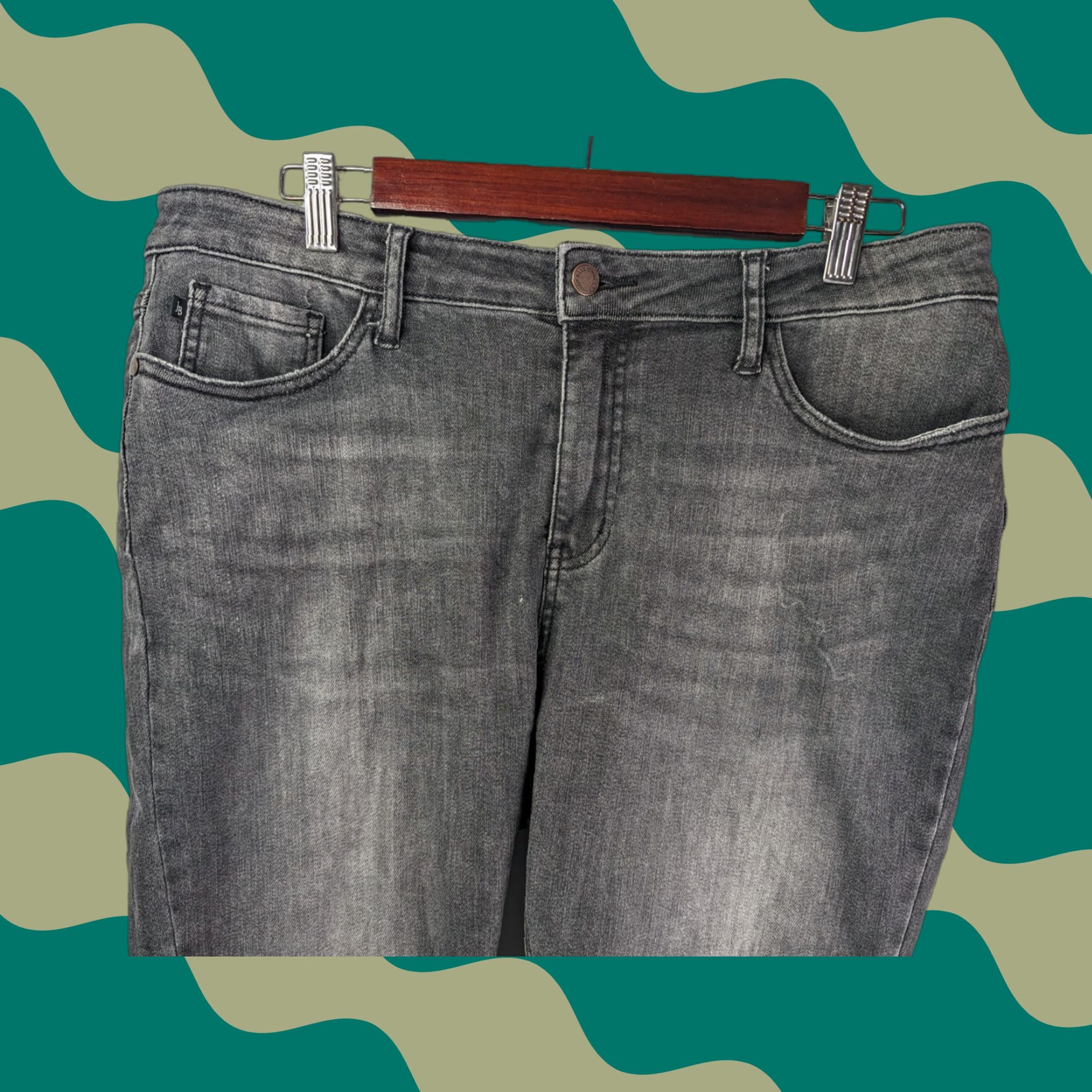 Denime Judy Blue Jeans Womens 15/32 Skinny Fit Grey Wash Denim JB8858 Los Angeles Size 36" / US 14 / IT 50 - 1 Thumbnail