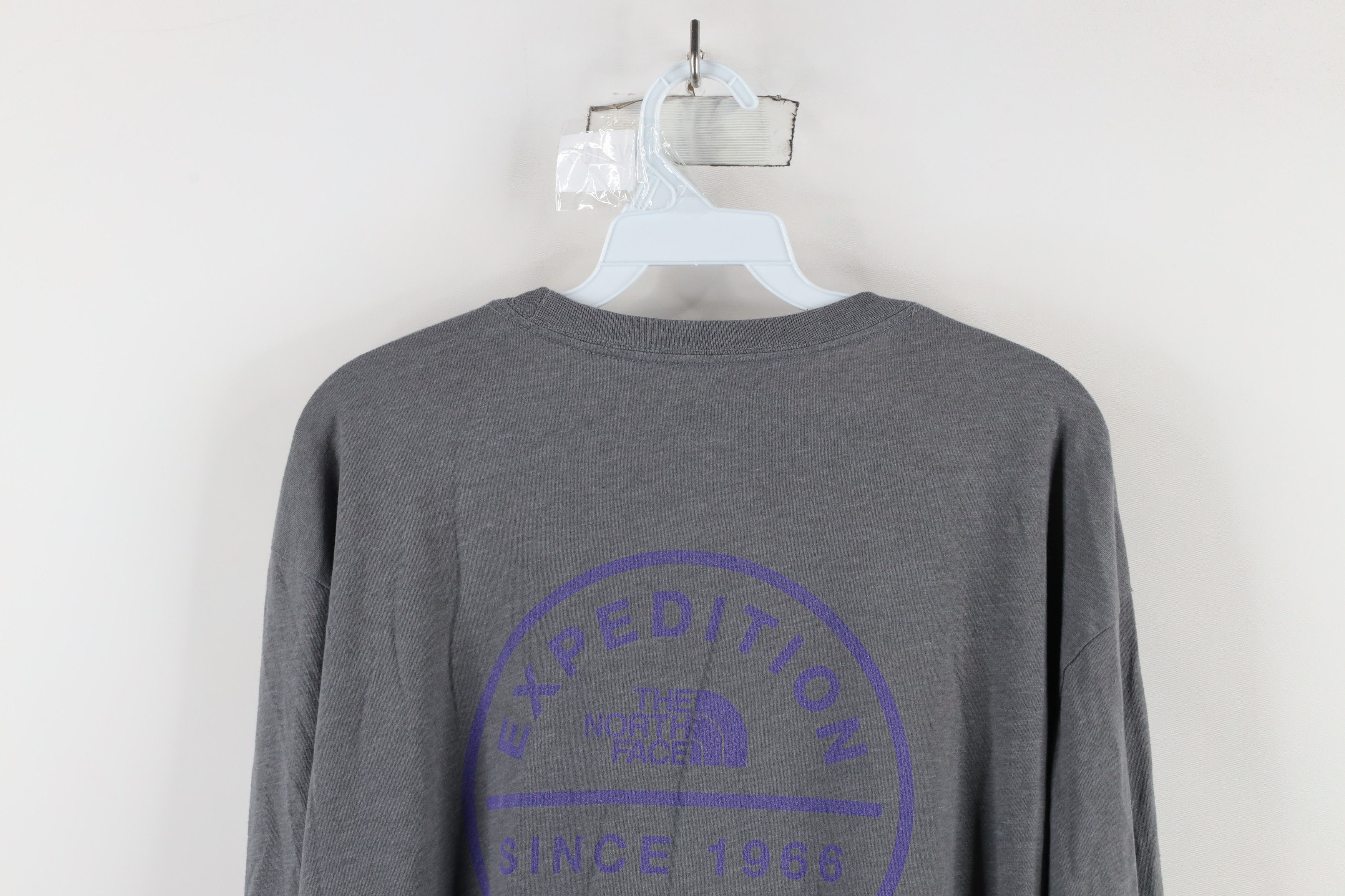 The North Face × Vintage The North Face Fit Spell Out Patch Long Sleeve T-Shirt Gray Size US XXL / EU 58 / 5 - 12 Thumbnail