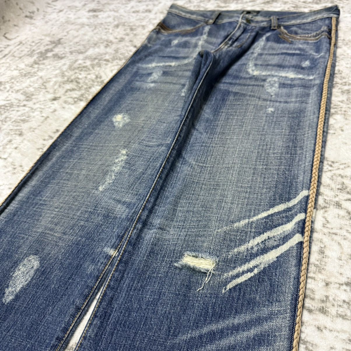 Hysteric Glamour Ba-tsu Studio Japan Brainded Details Distressed Jeans Size US 30 / EU 46 - 6 Thumbnail