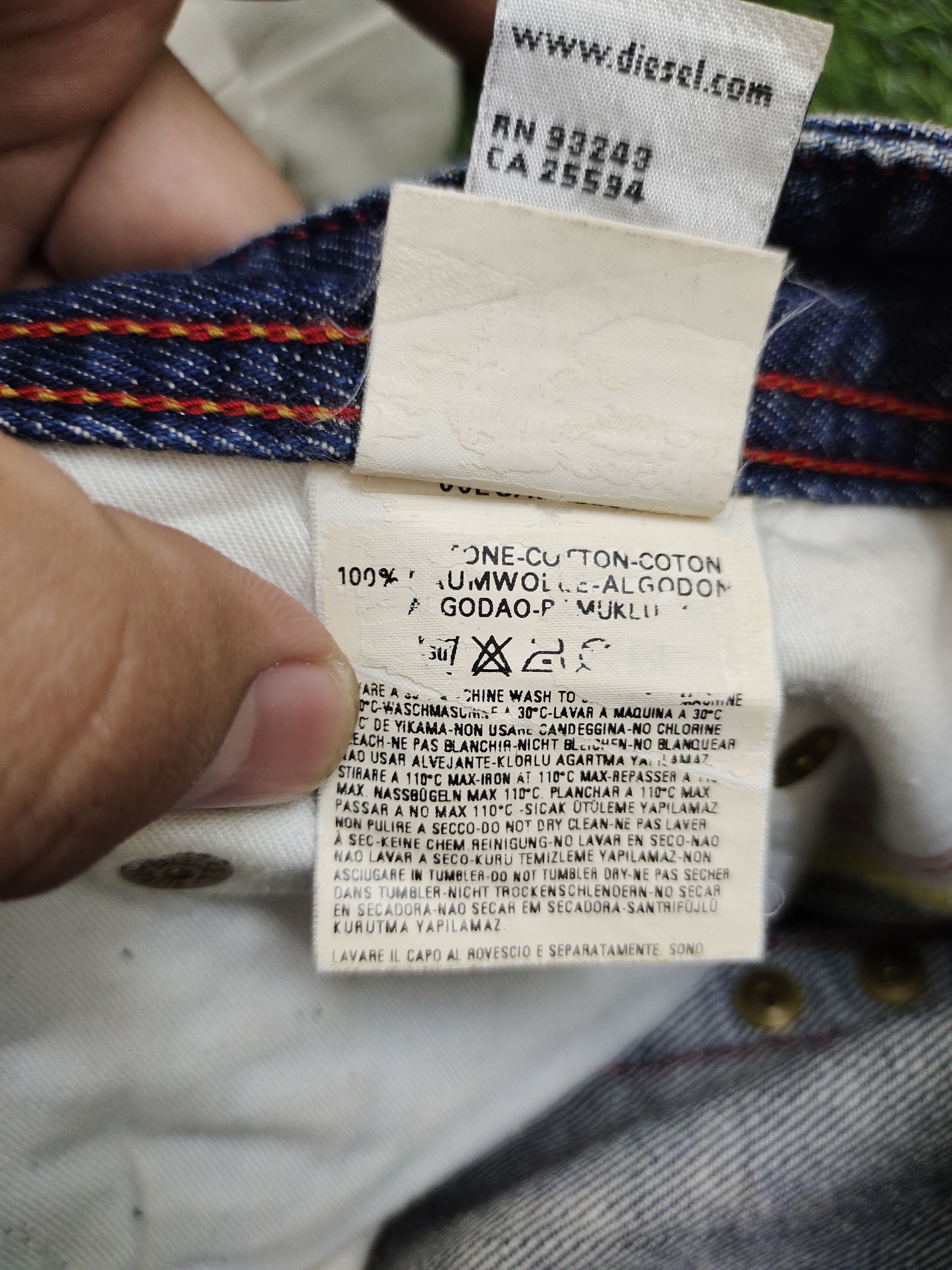 Diesel Vintage Y2k Diesel D Logo Rusty Distress Relaxed Denim Pants Size US 30 / EU 46 - 18 Thumbnail