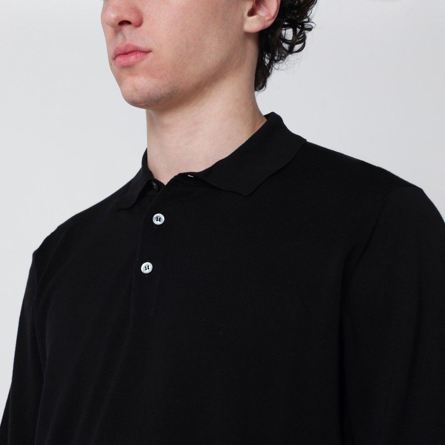 Drumohr o1d2blof0226 Cotton Polo Shirt in Black Size US L / EU 52-54 / 3 - 4 Thumbnail