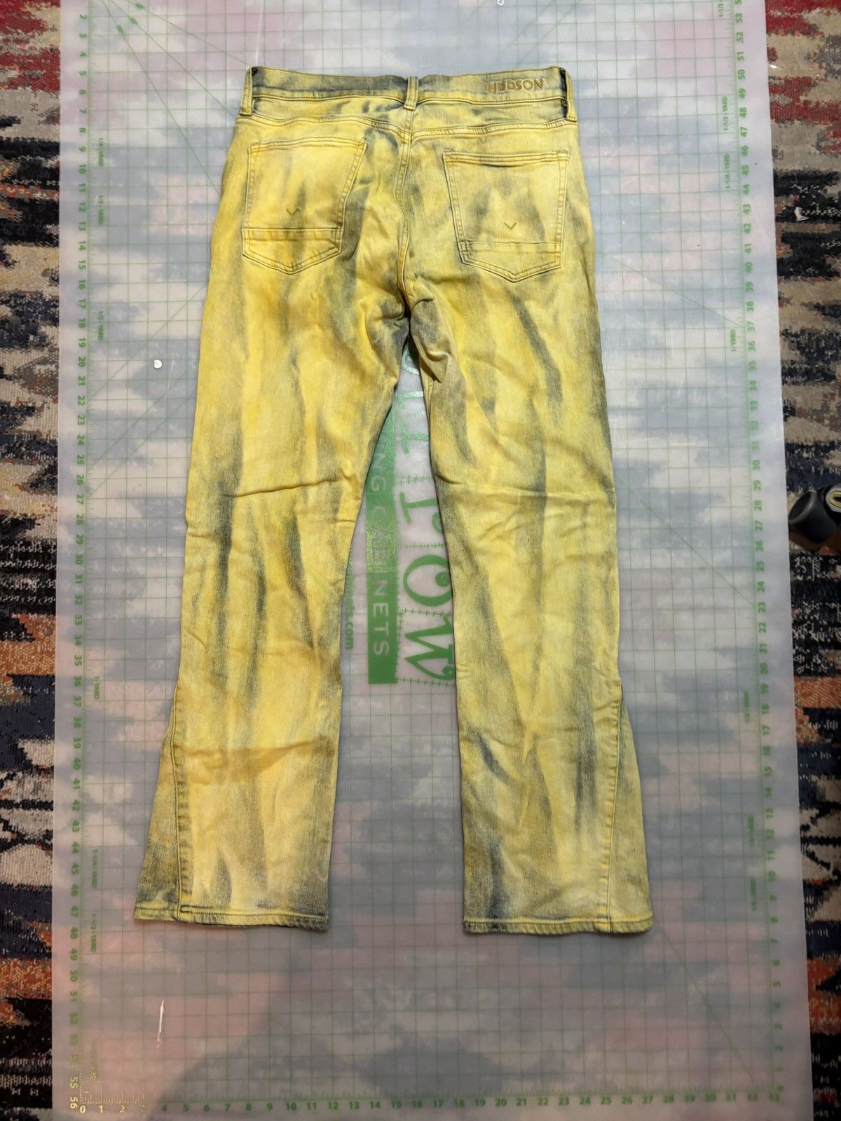 Hudson Hudson Jeans Straight Yellow x Black Size US 33 - 3 Thumbnail