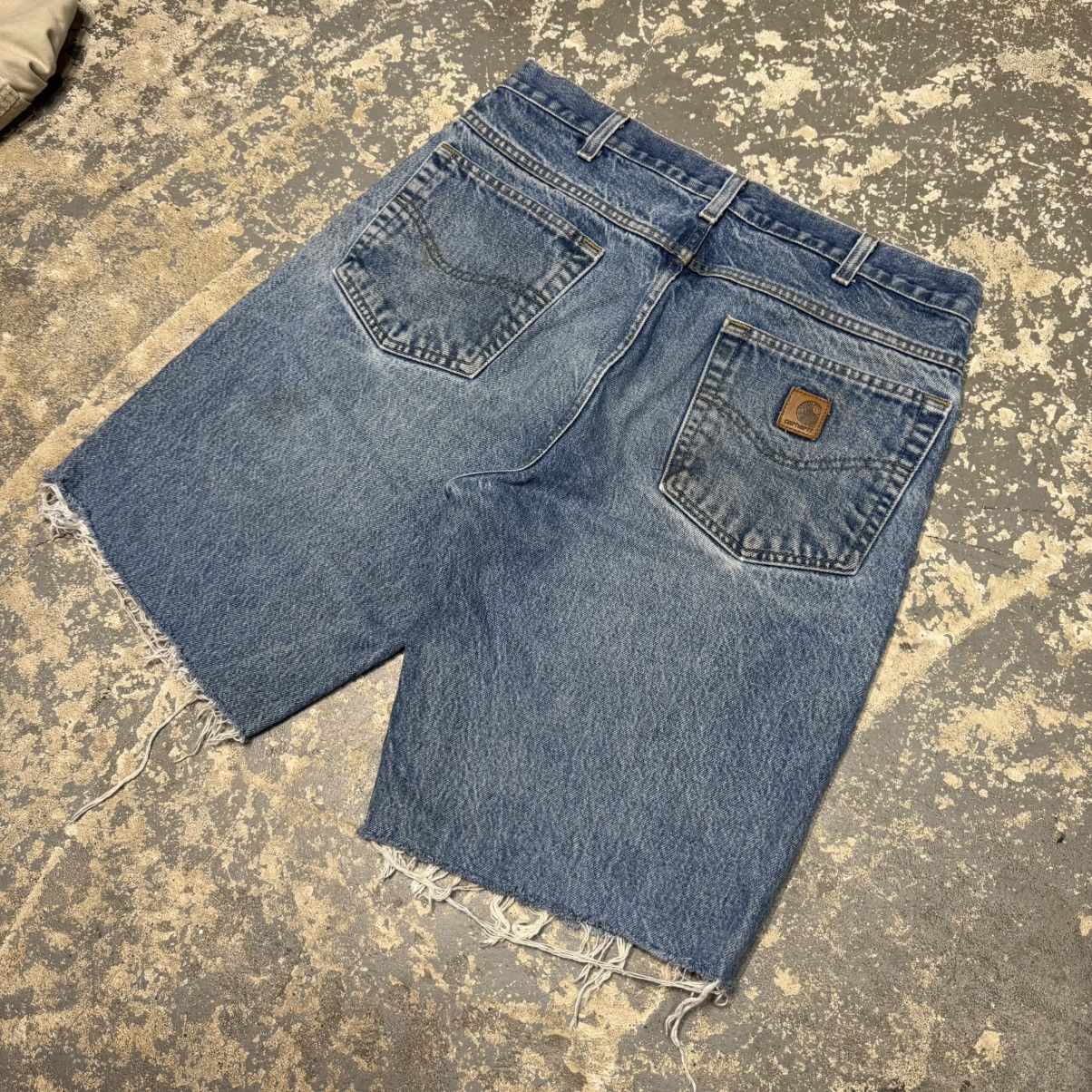 Carhartt Vintage Carhartt Denim Cut Off Workwear Shorts Jorts Size US 34 / EU 50 - 2 Thumbnail