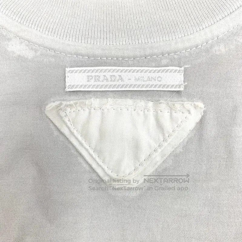Prada Prada Gray Cotton Women's T-Shirt. Size M / US 6-8 / IT 42-44 - 4 Thumbnail