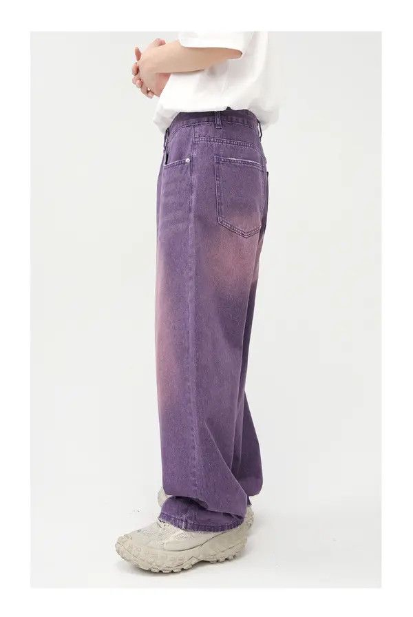 VIBE Personalized straight-leg purple wide-leg jeans Size US 32 / EU 48 - 3 Thumbnail