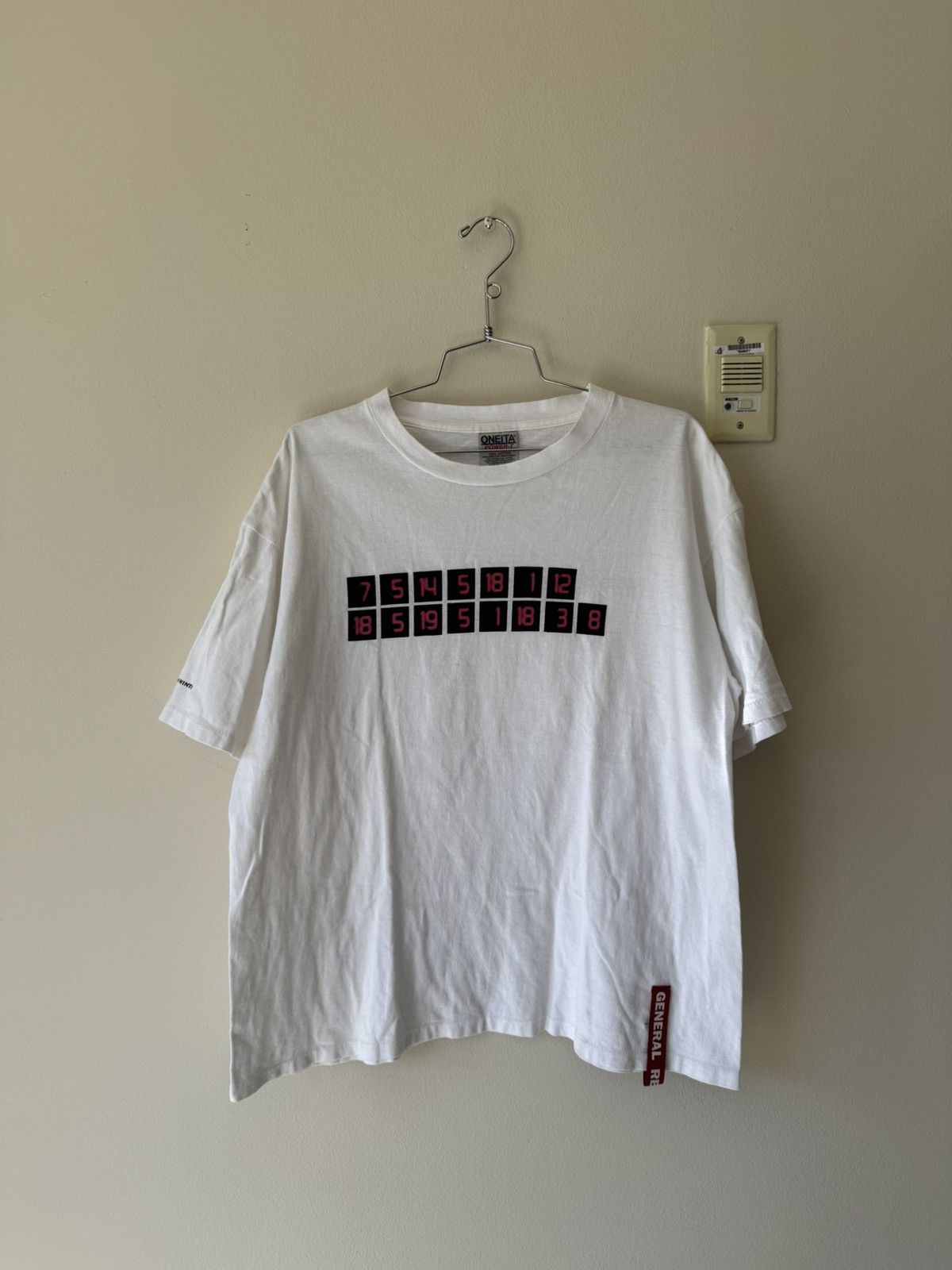 General Research A/W 1996 General Research Numbers T-Shirt Size US L / EU 52-54 / 3 - 2 Thumbnail