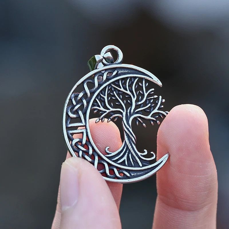 Jewelry Vintage Moon And Tree Necklace Size ONE SIZE - 4 Thumbnail
