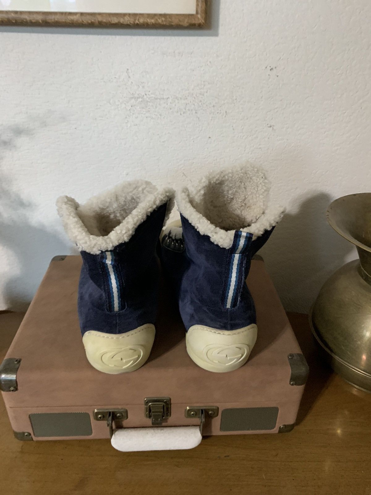 Gucci Suede Shearling Fashion Sneakers Size US 10.5 / EU 43-44 - 5 Thumbnail