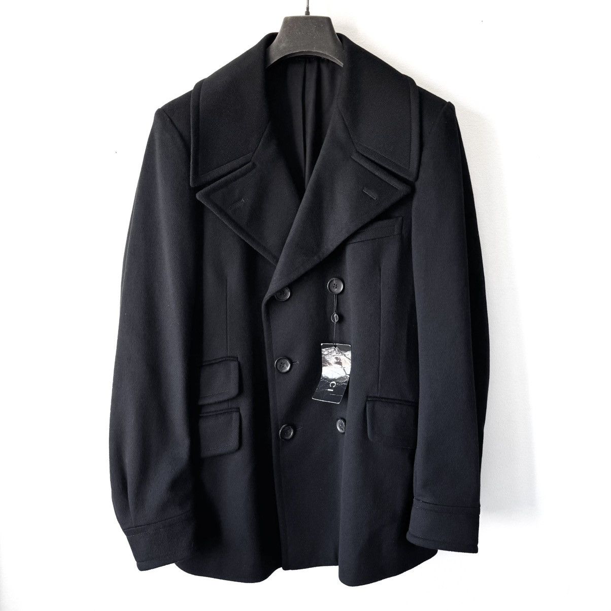 Gucci Gucci By Tom Ford FW2003 Black Double Breasted Wool Peacoat Size US L / EU 52-54 / 3 - 2 Thumbnail