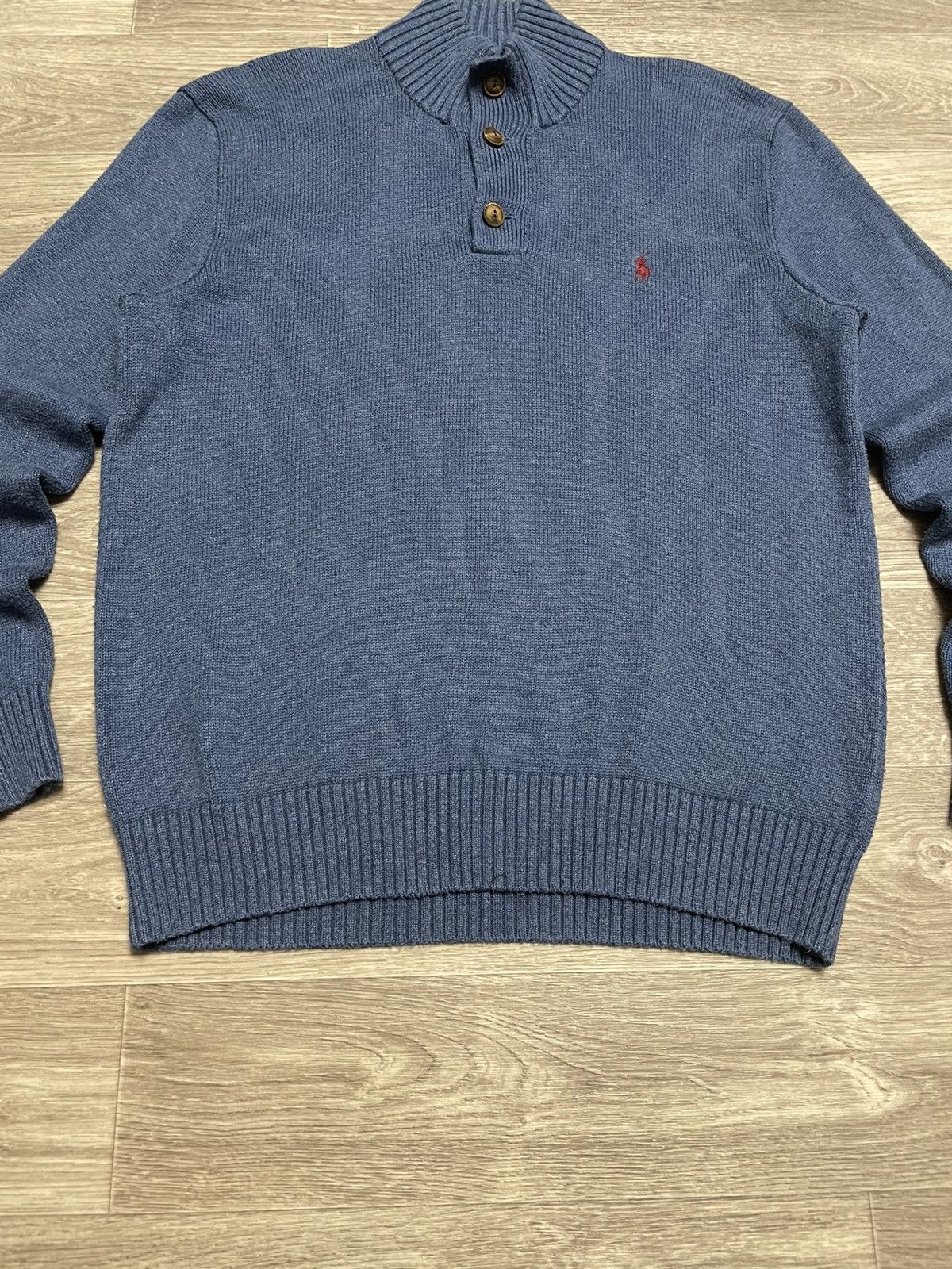 Polo Ralph Lauren Polo Ralph Lauren Half Button Knit Wool Sweater Pullover Size US L / EU 52-54 / 3 - 3 Thumbnail