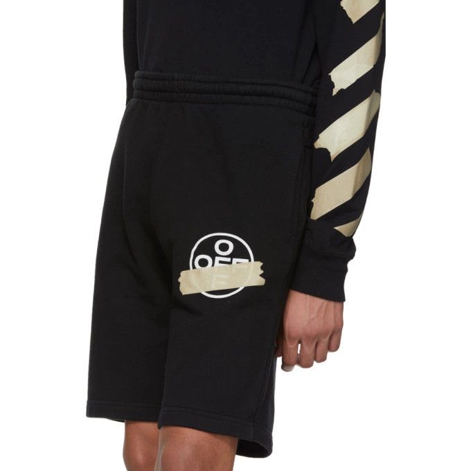 Off-White Black Tape Arrows Sweatshorts Size US 28 / EU 44 - 3 Thumbnail