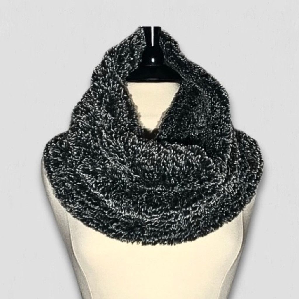 Vintage Infinity Scarf Plush Faux Fur Thick IlSuper Soft Gray sz OS Size ONE SIZE - 1 Thumbnail
