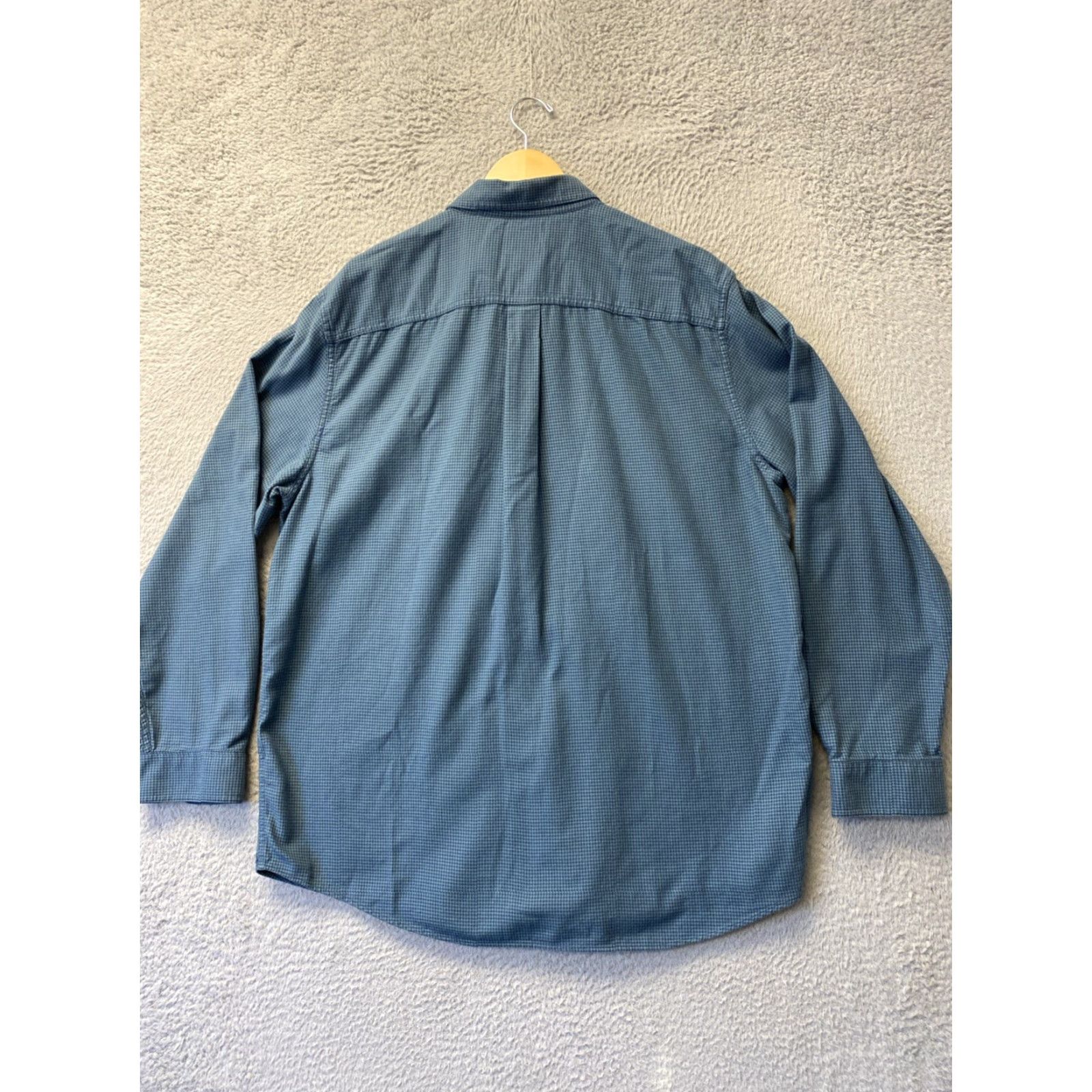 Vintage L.L. Bean Shirt Men Large Green Cotton Houndstooth Button 14526 Size US L / EU 52-54 / 3 - 8 Thumbnail