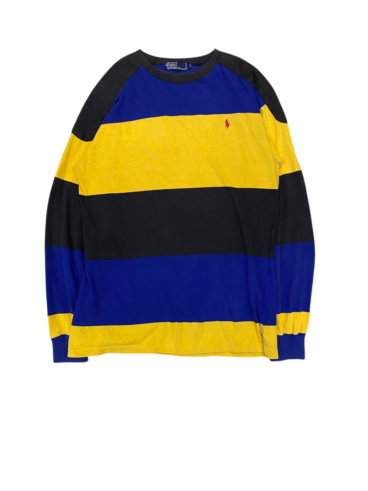 Polo Ralph Lauren 1980s Polo Ralph Lauren Stripe padded shoulder Long Sleeve Size US XL / EU 56 / 4 - 1 Thumbnail
