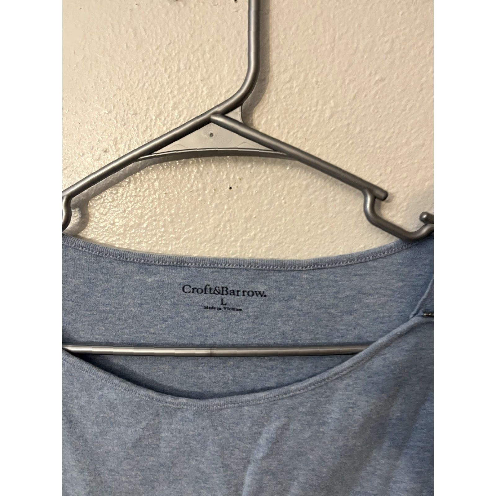 Croft & Barrow Croft & Barrow Navy Blue Striped Long Sleeve Classic Tee Size Large with Zipper Size L / US 10 / IT 46 - 2 Thumbnail