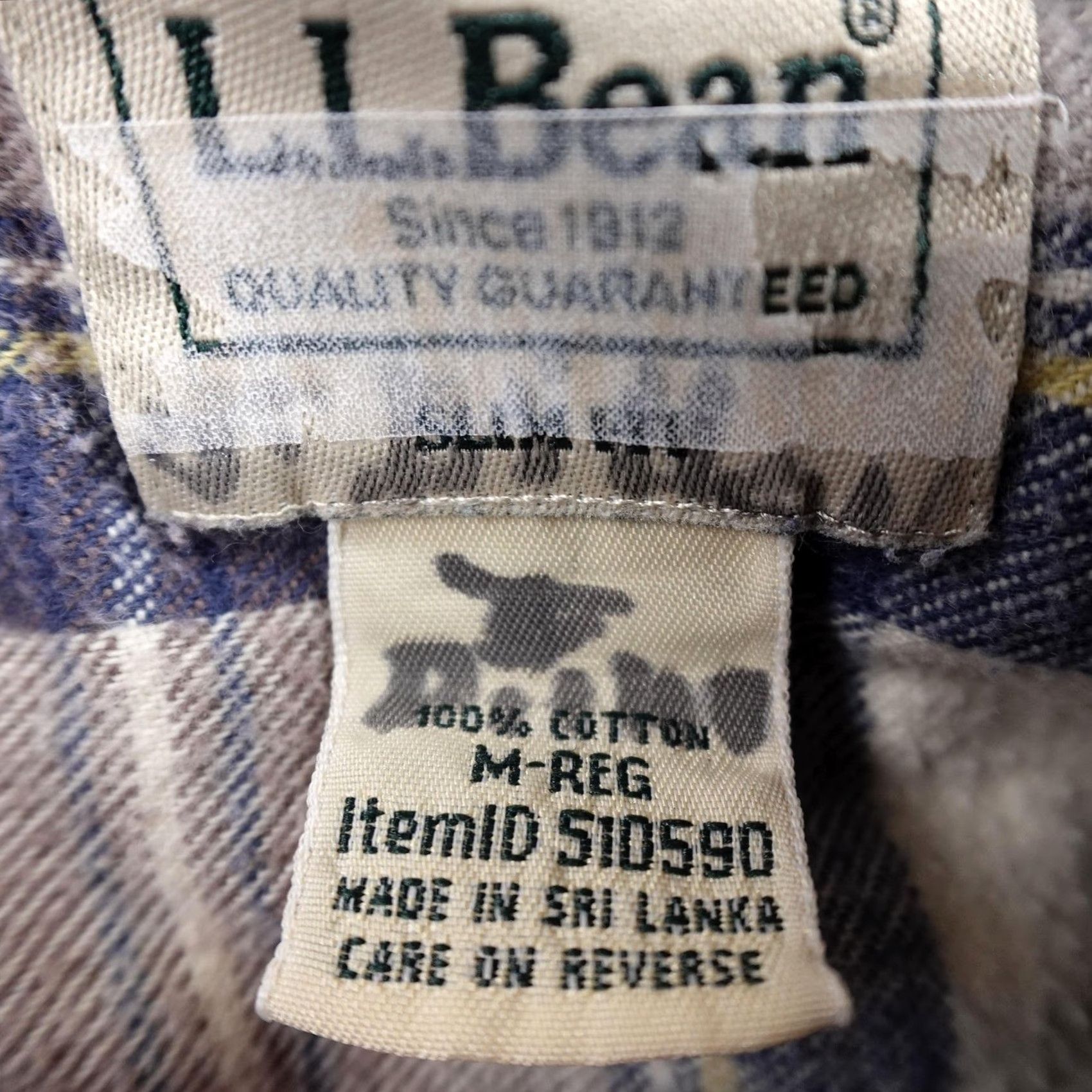 Vintage LL Bean Shirt Mens M Blue Plaid Flannel Button-Up Long Sleeve Outdoor Hiking Size US M / EU 48-50 / 2 - 5 Thumbnail