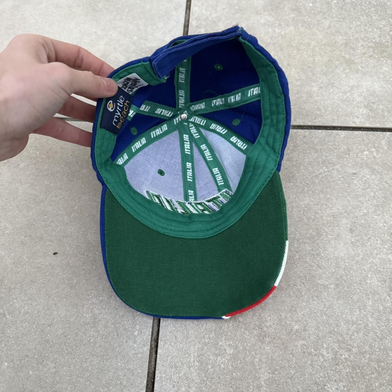 Vintage Italy baseball cap with green and blue details Size ONE SIZE - 3 Thumbnail
