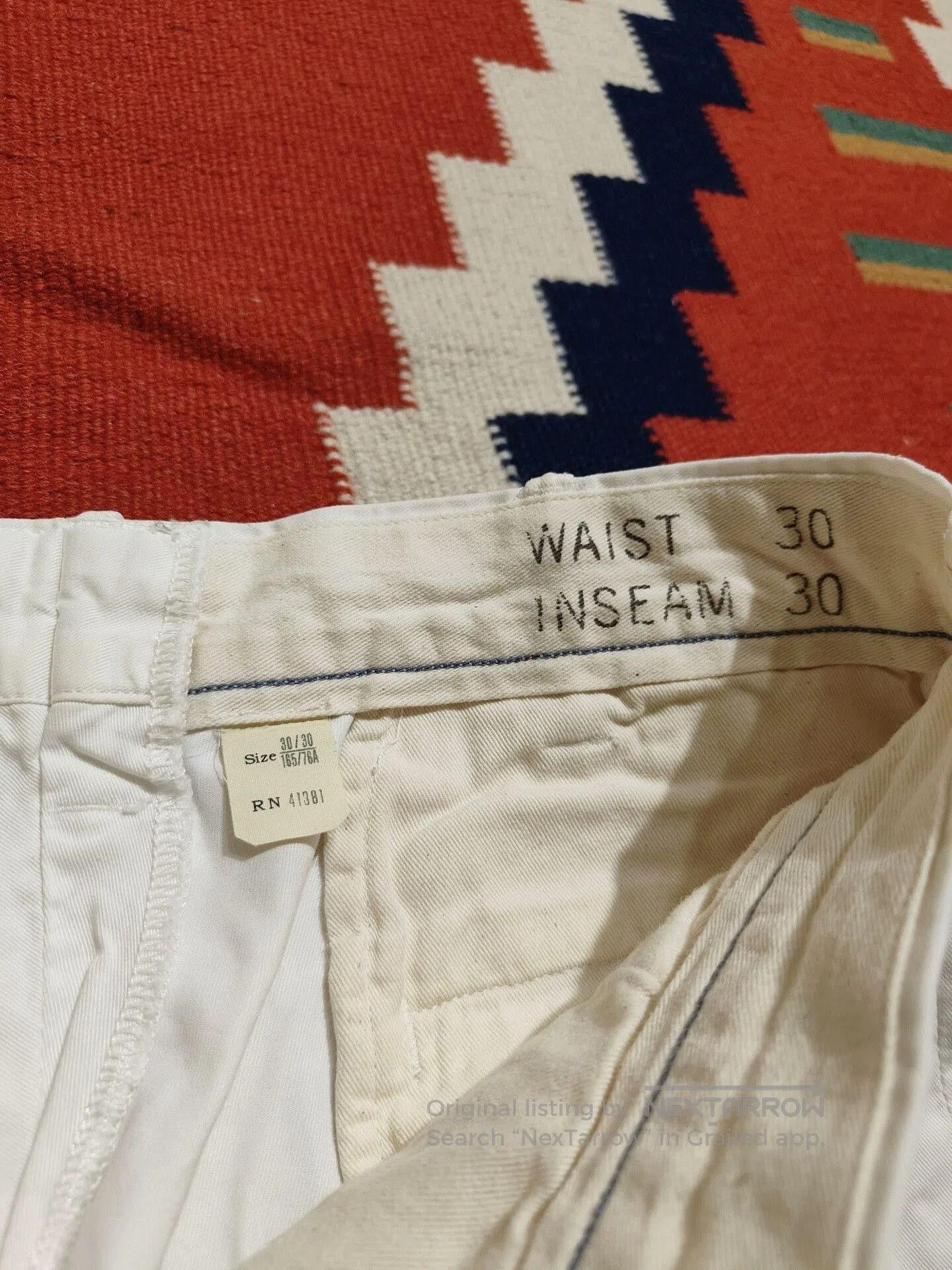 RRL Ralph Lauren RRL White Chino Casual Pants. Size US 30 / EU 46 - 4 Thumbnail