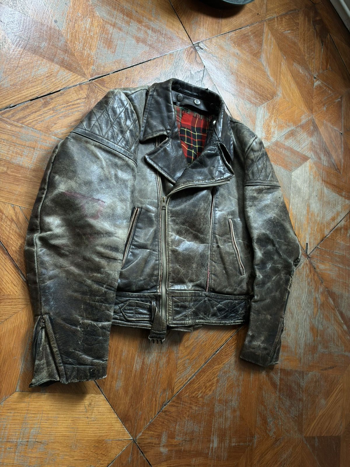Vintage Vintage 1960s-70s Leather Biker Jacket Size US M / EU 48-50 / 2 - 3 Thumbnail