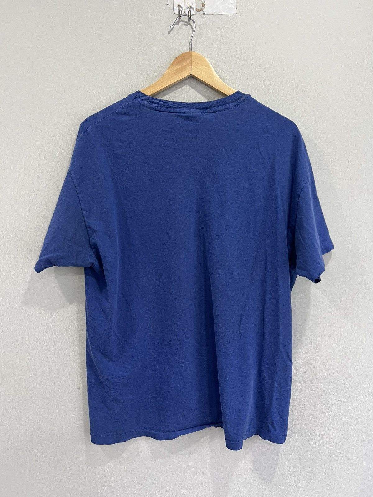 Vintage Vintage 90s Blank Tee Shirt single stitched thrashed faded Size US XL / EU 56 / 4 - 2 Thumbnail