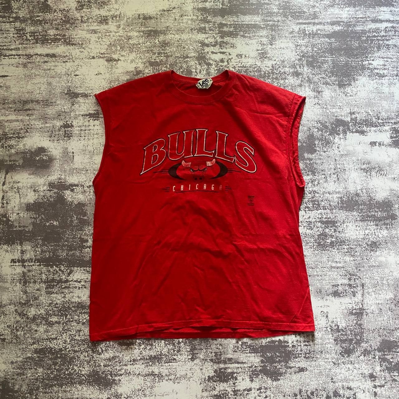 Lee Vintage 90s Lee Nutmeg Mils Embroidered Chicago Bull TankTop Size US XXL / EU 58 / 5 - 1 Thumbnail