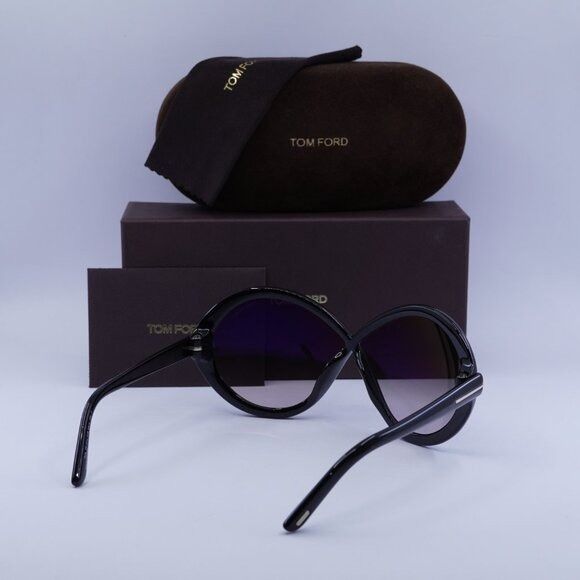 Tom Ford Tom Ford Jada FT1070 01B Sunglasses Black Geometric Frame Size ONE SIZE - 10 Thumbnail