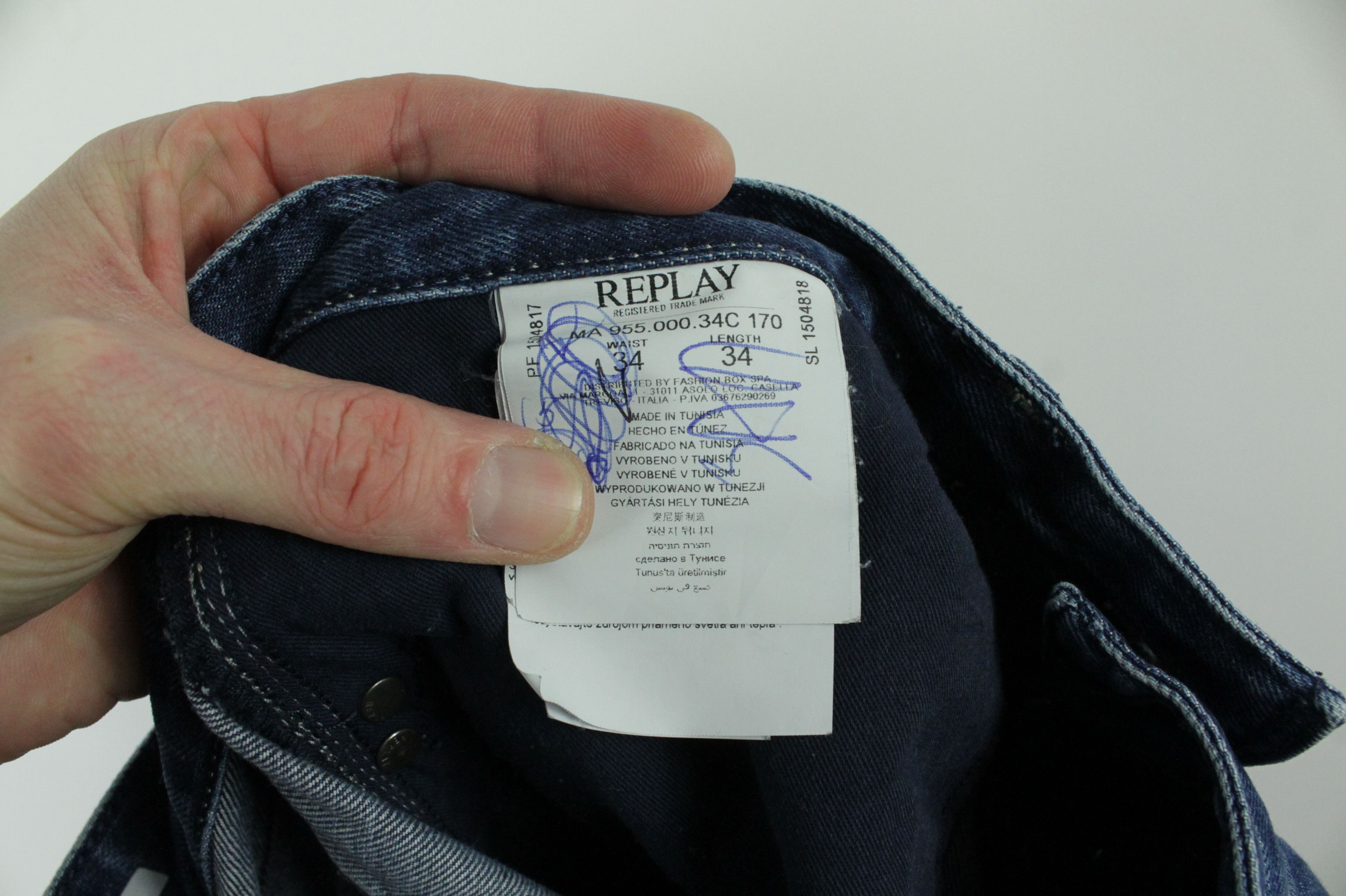 Replay Replay Newbill Blue Denim Regular Fit Jeans Men's Size US 34 / EU 50 - 10 Thumbnail