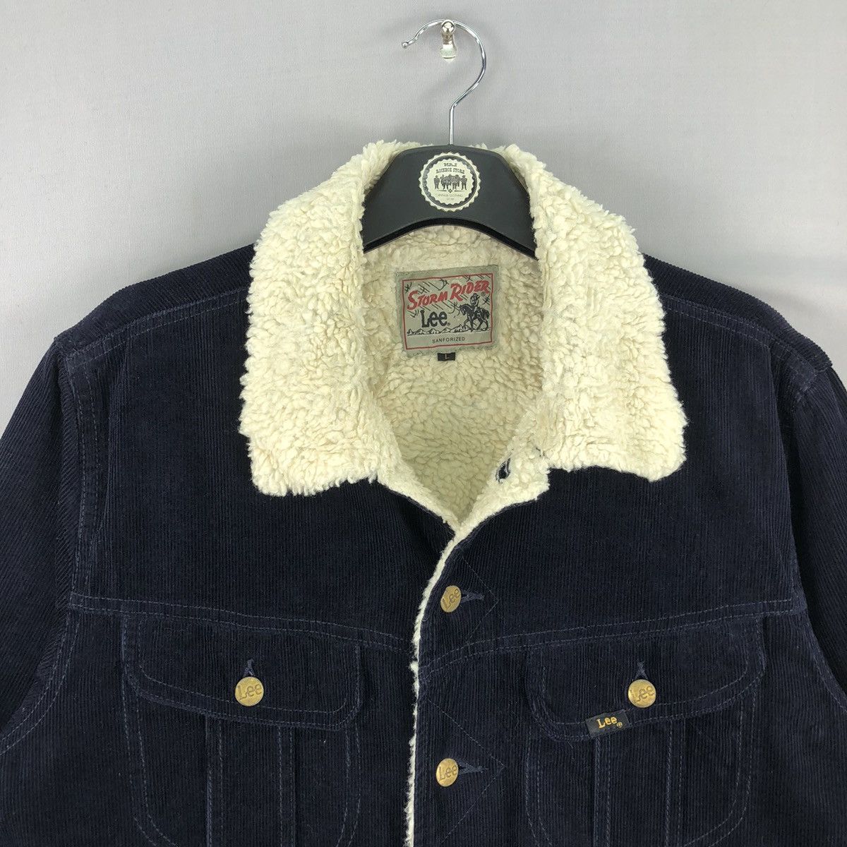 Lee Vintage 90's Lee Storm Rider Corduroy Sherpa Lining Jacket Size US M / EU 48-50 / 2 - 8 Thumbnail
