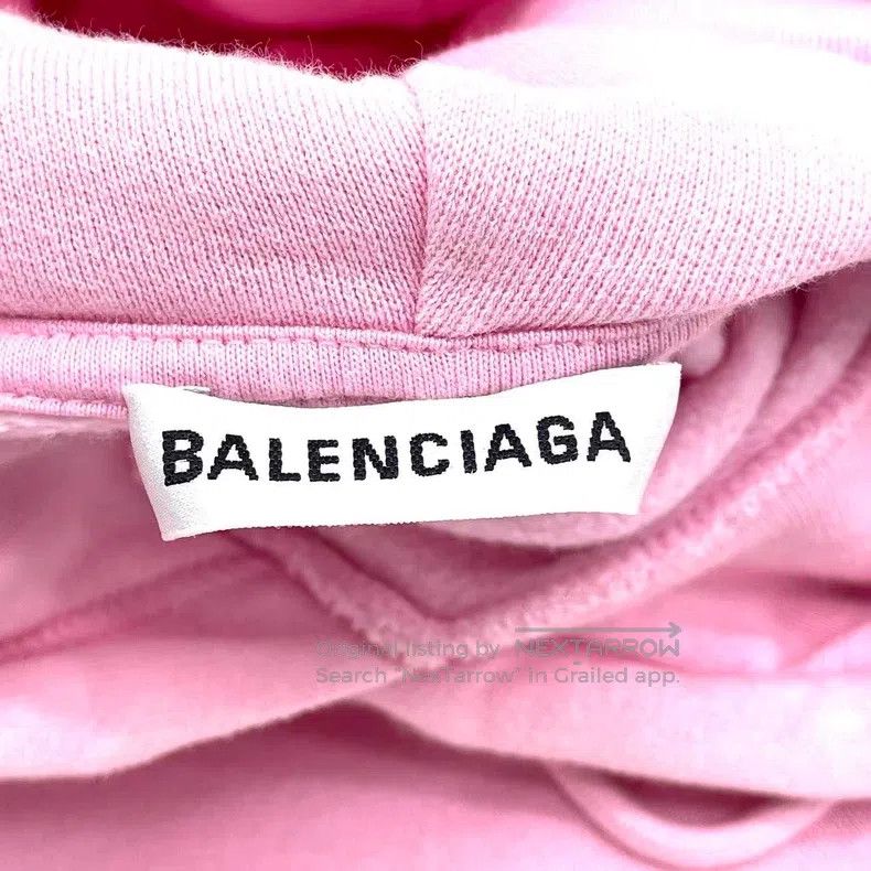 Balenciaga Balenciaga Pink Embroidered Letter Hoodie Size US XS / EU 42 / 0 - 8 Thumbnail