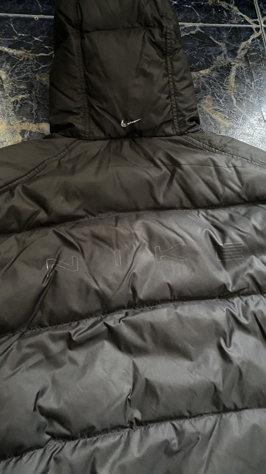 Nike Y2K Nike Vintage Down Jacket Drill BigSwoosh Logo Size US XL / EU 56 / 4 - 8 Thumbnail