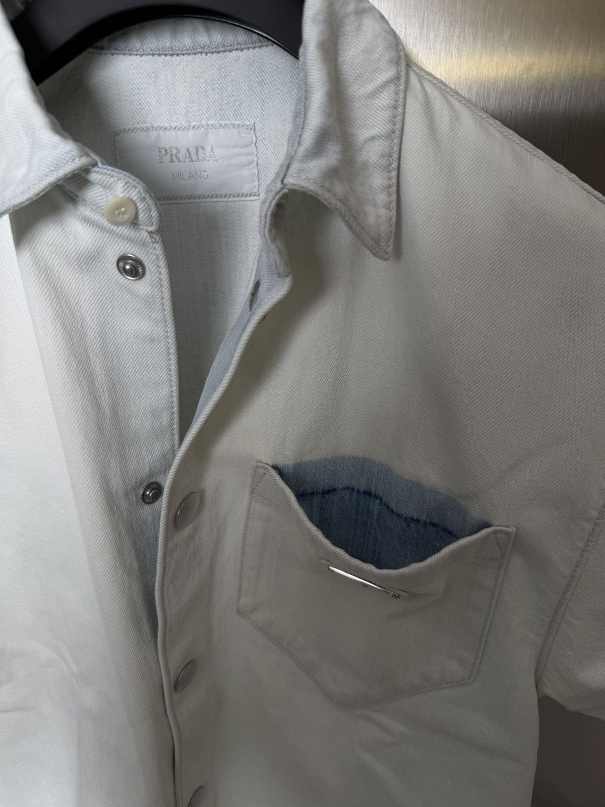 Prada Prada washed dyed denim shirt Size US XS / EU 42 / 0 - 3 Thumbnail