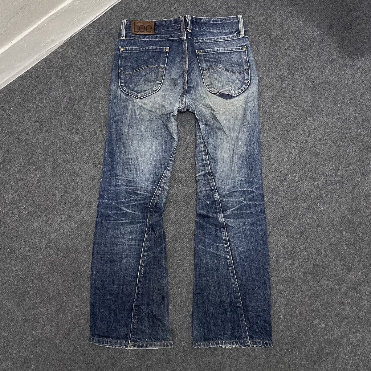 Lee × Vintage Vintage Union Made by Lee Crazy Fades Flare Jeans Size US 29 - 1 Thumbnail