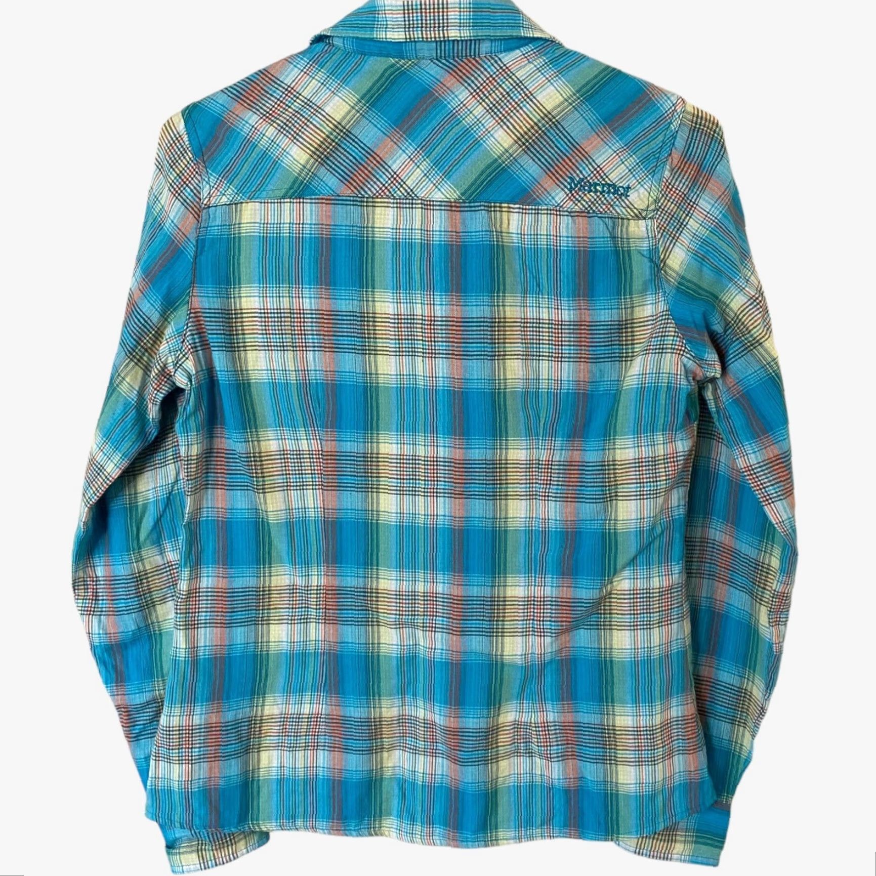 Marmot MARMOT Evelyn Long Sleeve Shirt Women's Petite Small Blue Plaid Hiking Button-Up Size S / US 4 / IT 40 - 4 Thumbnail