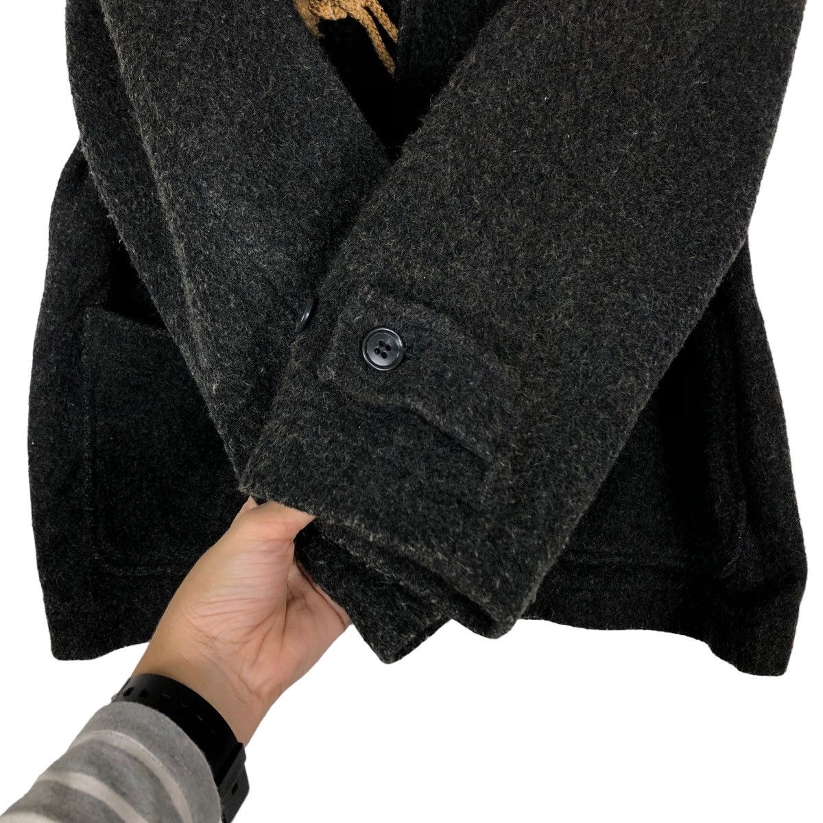 Issey Miyake 🔥Vtg Wool Duffle Jacket Wood Button Dept Issey Miyake Japan Size US M / EU 48-50 / 2 - 14 Thumbnail