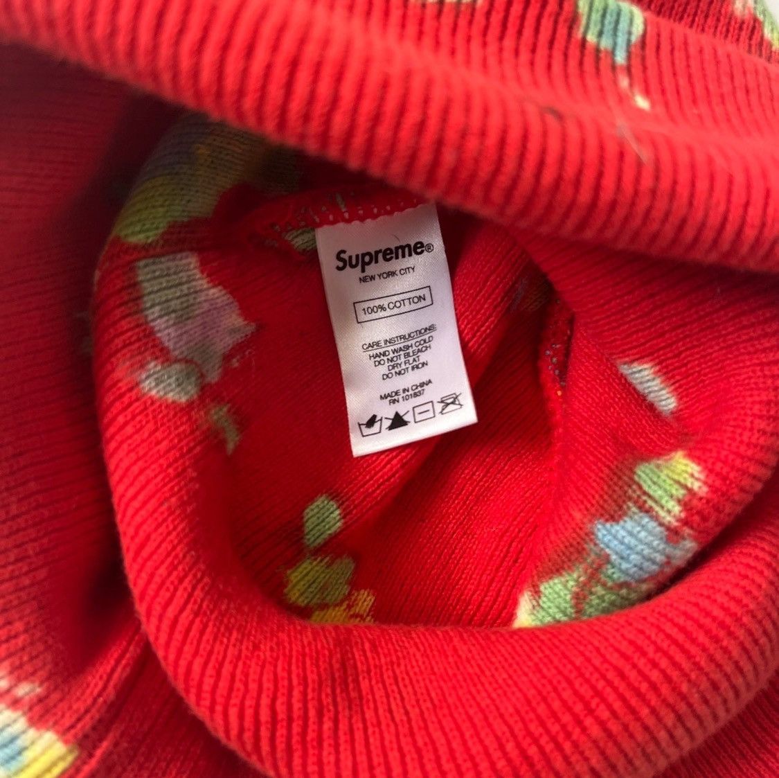Supreme Supreme Red Splatter Dyed Beanie Size ONE SIZE - 4 Thumbnail