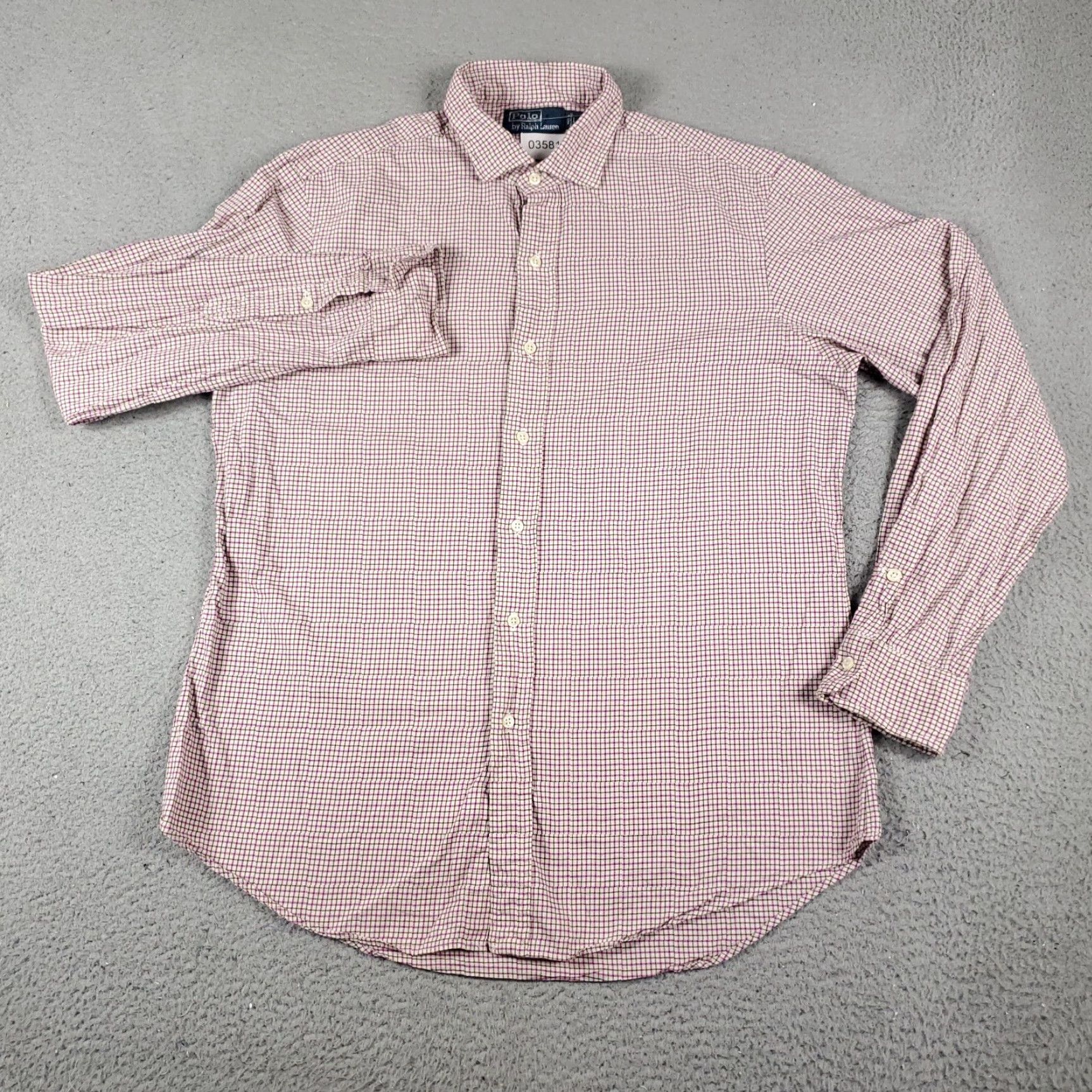 Ralph Lauren Ralph Lauren Shirt Mens Large Purple Beige Check Button-Up Long Sleeve Casual Classic Size US L / EU 52-54 / 3 - 2 Thumbnail