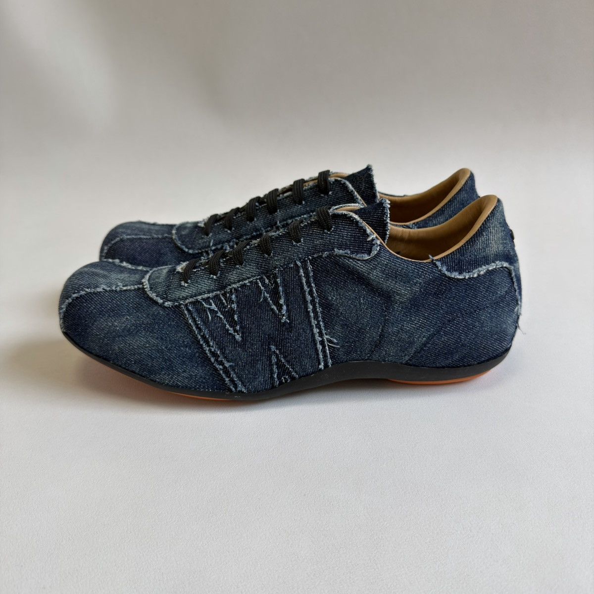 Walter Van Beirendonck 1990s Washed Blue Denim ‘W’ Sneakers Size US 10 / EU 43 - 10 Thumbnail
