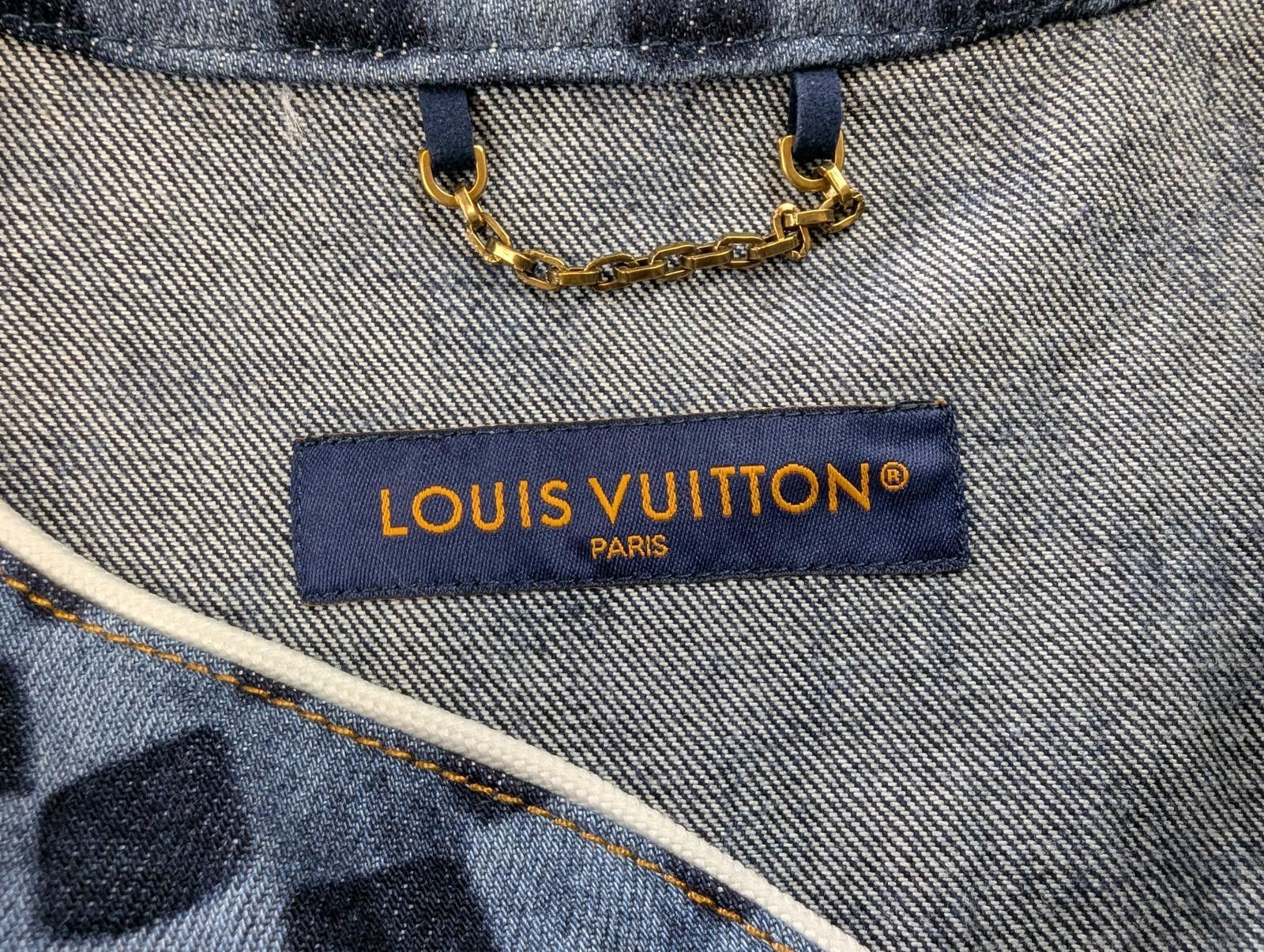 Louis Vuitton Louis Vuitton Damier Denim Baseball Shirt in Blue Size US XL / EU 56 / 4 - 7 Thumbnail
