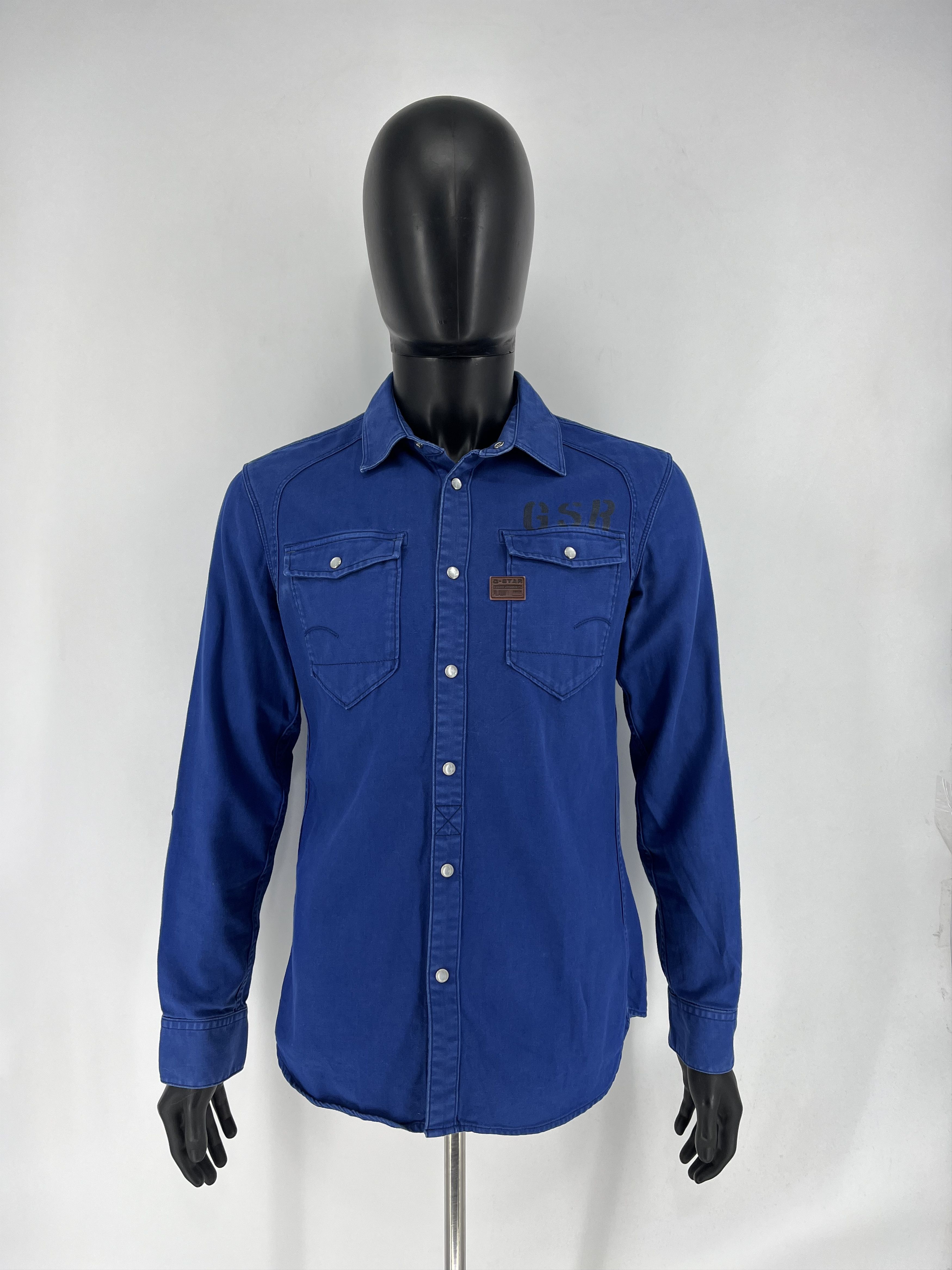 G-Star Vintage Y2K G Star Raw Men’s Navy Shirt With Big Logo Size US M / EU 48-50 / 2 - 2 Thumbnail