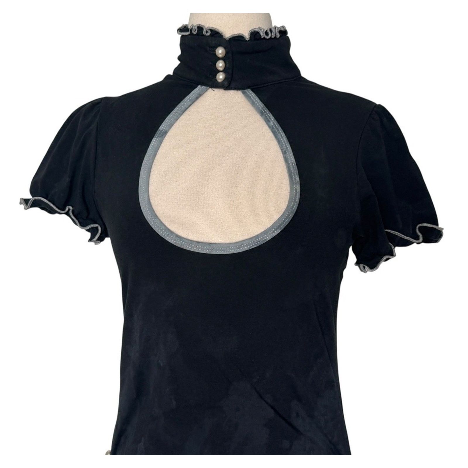 Other RARE Indie Vintage Mini Dress Y2K Coquette Cottagecore Goth Size M / US 6-8 / IT 42-44 - 4 Thumbnail