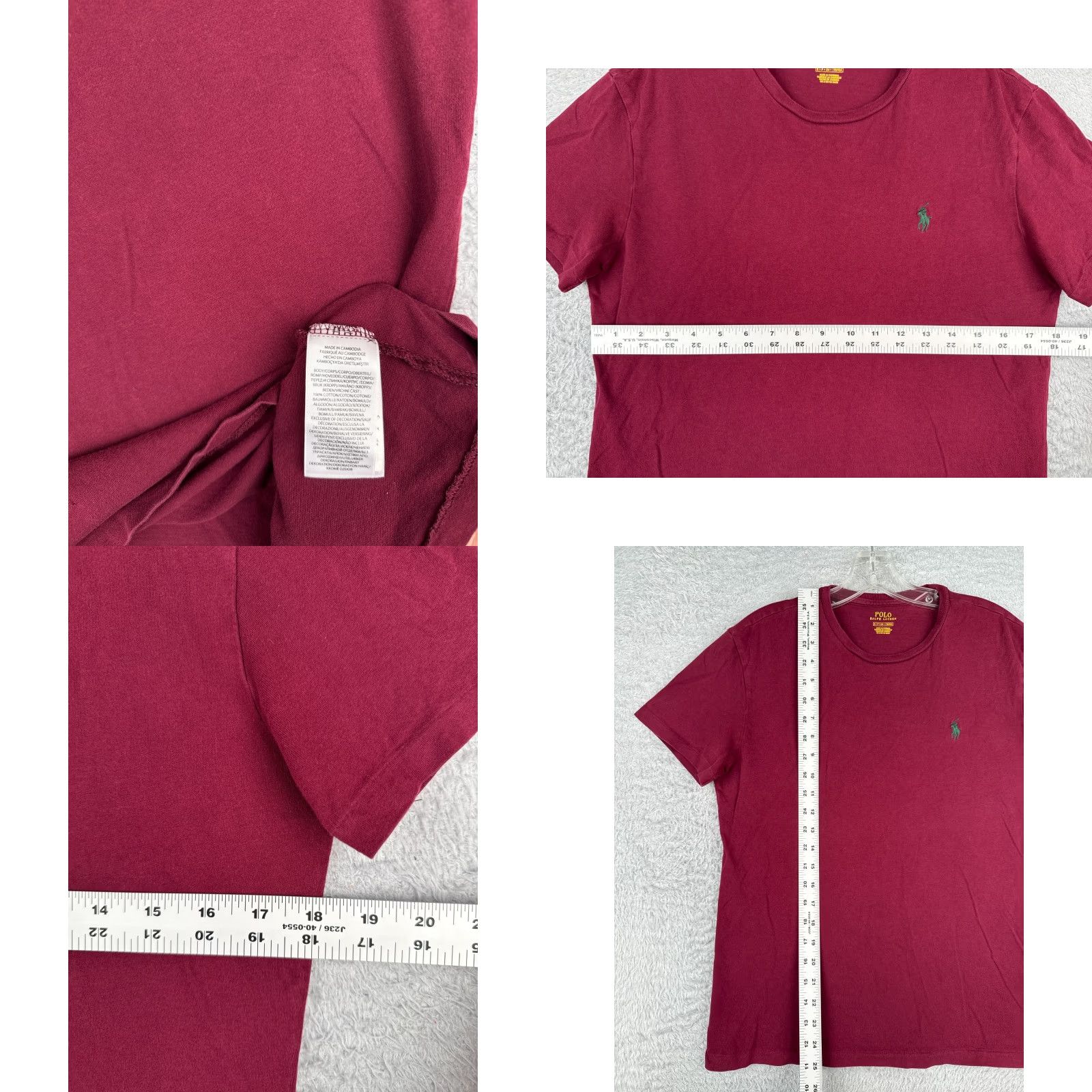 Ralph Lauren VINTAGE Polo Ralph Lauren Shirt Men Small Red Crew Neck Short Sleeve 100% Cotton READ Size US S / EU 44-46 / 1 - 8 Thumbnail