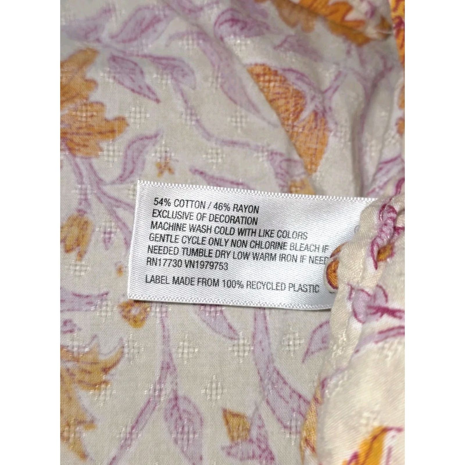 Vintage Universal Thread Women's Floral Print Balloon Long Sleeve Blouse L Size L / US 10 / IT 46 - 5 Thumbnail