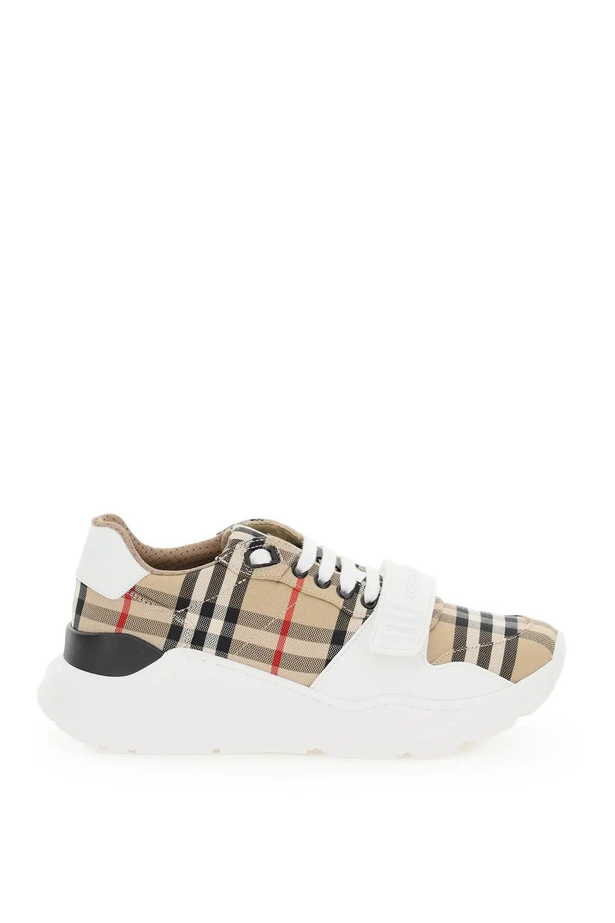 image of Burberry O1S22I1N1223 New Regis Sneakers In Beige White, Men's (Size 10)