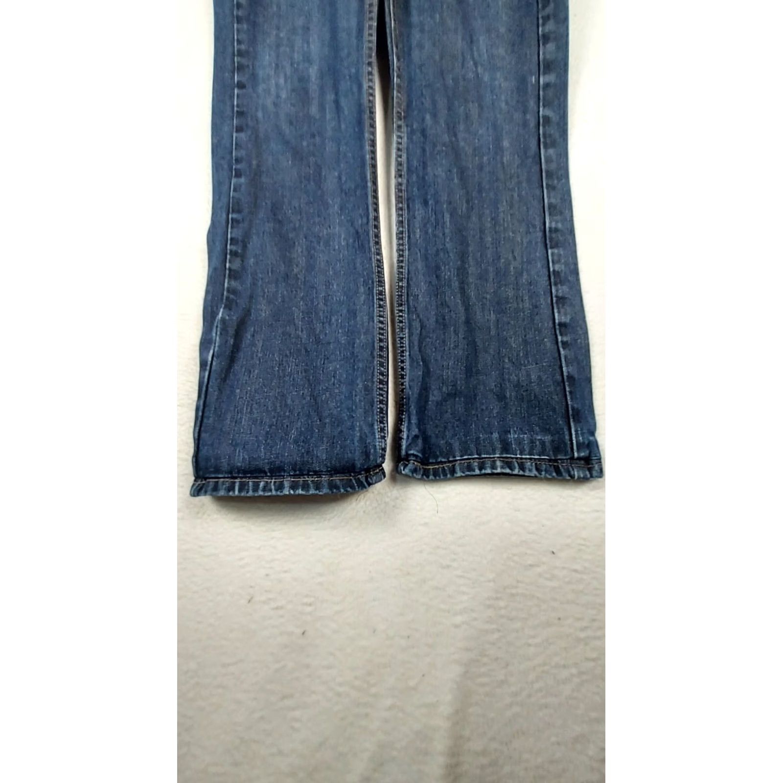 Levi's VINTAGE? (No) Levi's 527 Jeans Bootcut Men W31 30 Inseam Blue Denim Cotton 5-Pocket Logo Zip Rise Mid Regular Season All Size US 31 - 2 Thumbnail