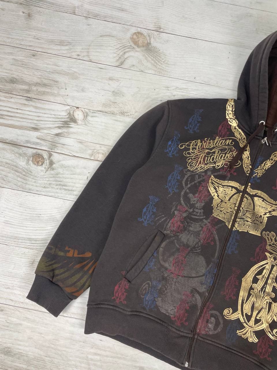 Christian Audigier Vintage Christian Audigier Hoodie Full Zip 90s Y2K Size US XXL / EU 58 / 5 - 6 Thumbnail