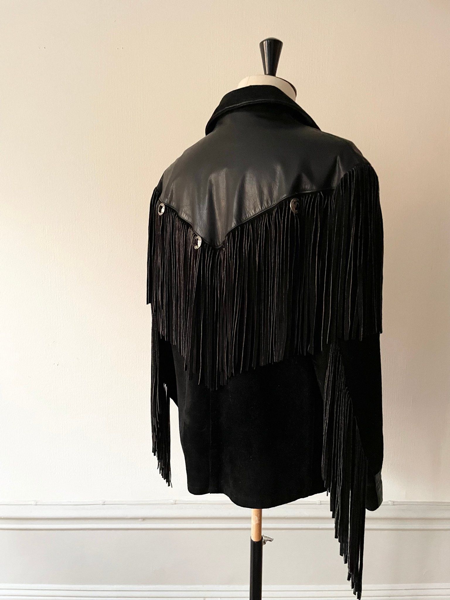 Schott 1980's Schott N.Y.C. Fringe Leather Jacket - Large Size US L / EU 52-54 / 3 - 8 Thumbnail