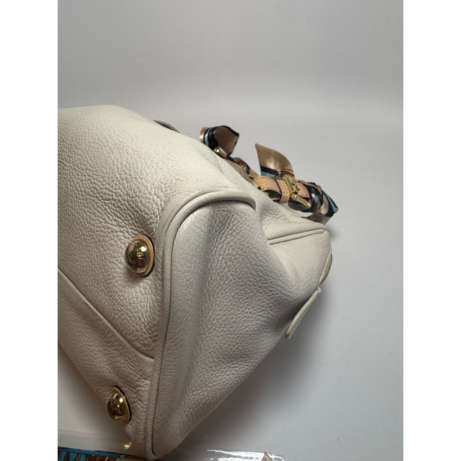 Michael Kors Michael Kors Grayson Satchel Bag Cream & Leather w/Scarf Size ONE SIZE - 12 Thumbnail