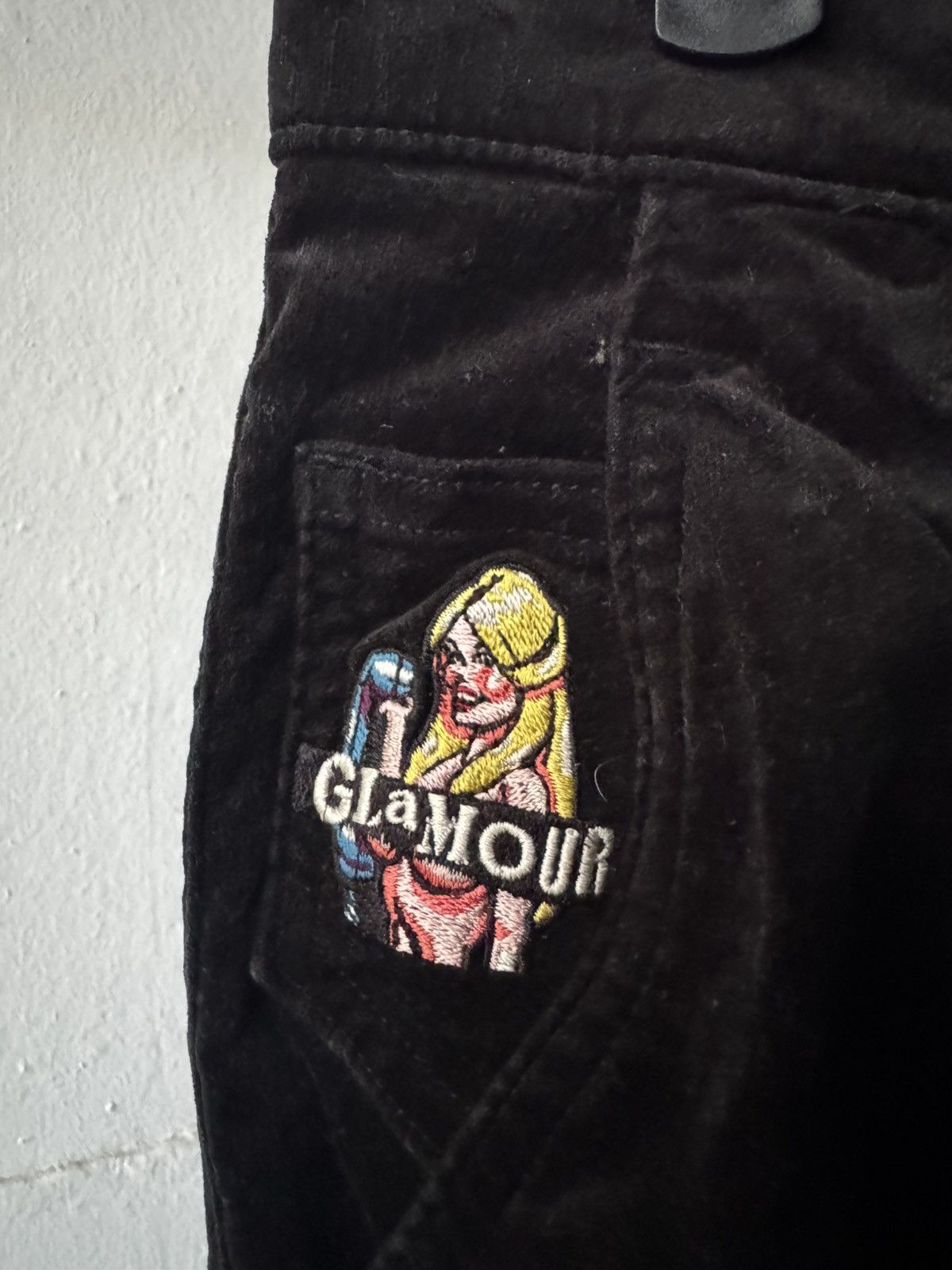 Hysteric Glamour Suede Embroidery Logo Pants Size US 30 / EU 46 - 4 Thumbnail