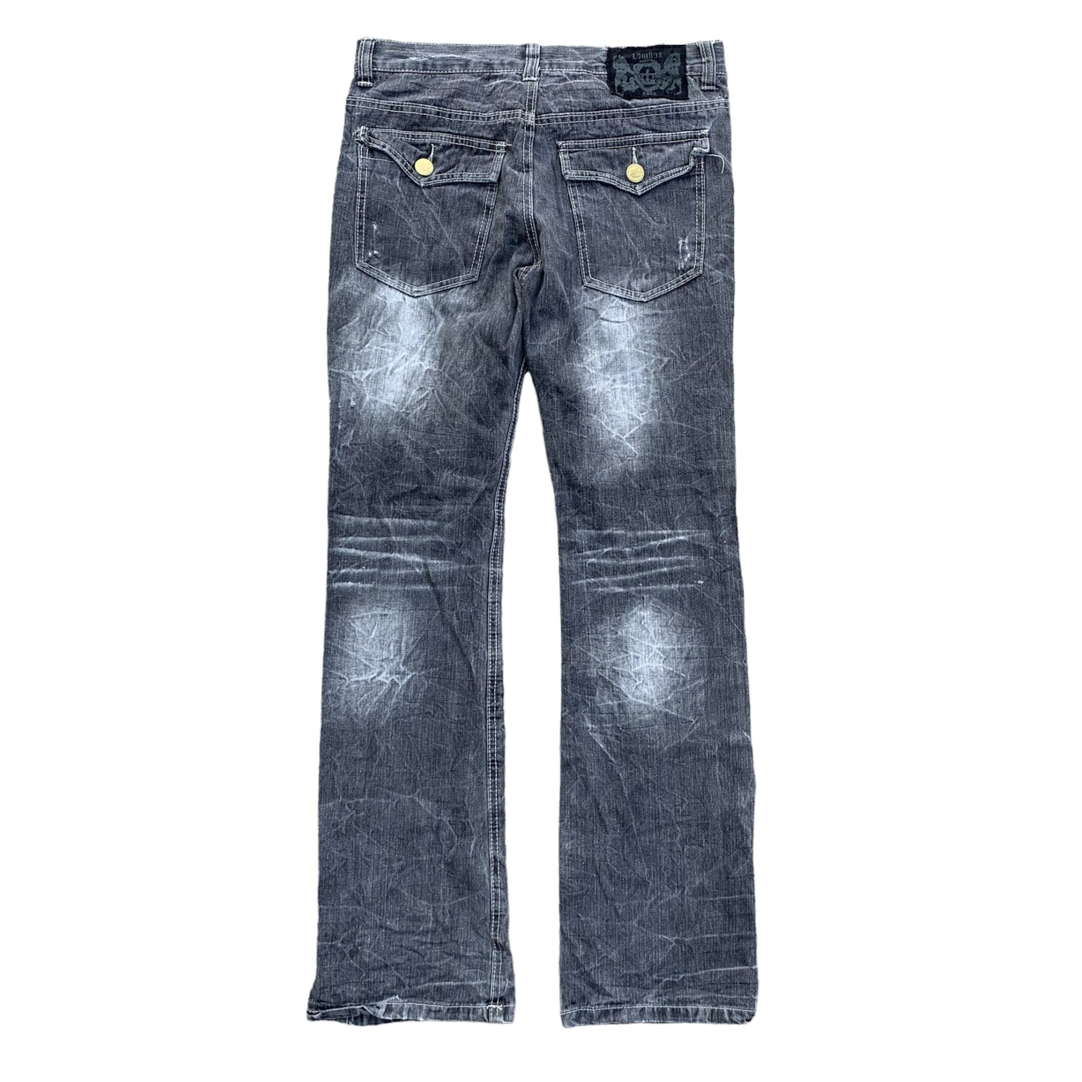 LOWBOX LOWBOX DISTRESSED FLARED PANTS Size US 32 / EU 48 - 6 Thumbnail